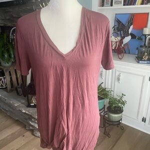 Relaxed Pink Short Sleeve Tunic T-Shirt